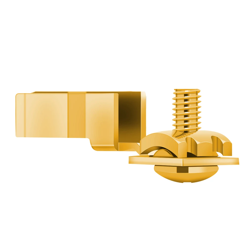 Monosaudio E102G/F102G Pure Copper 24k Gold Plated European Power Connector IEC Plug Connector Power Plug