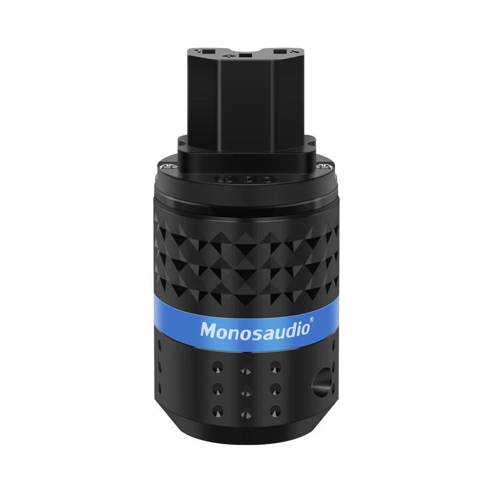 Monosaudio E102G/F102G Pure Copper 24k Gold Plated European Power Connector IEC Plug Connector Power Plug