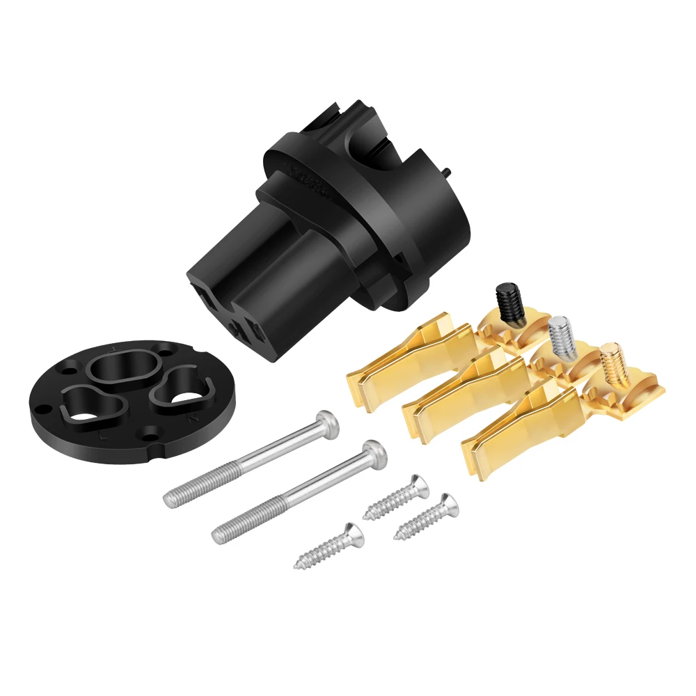 Monosaudio E102G/F102G Pure Copper 24k Gold Plated European Power Connector IEC Plug Connector Power Plug
