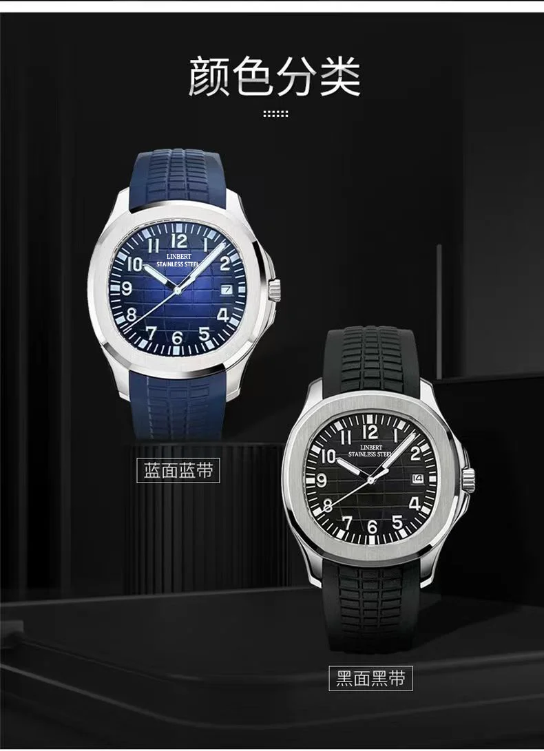 LIBERT Design New Luxury Men's Mechanical Watch Stainless Steel Digital Luminous Patek Top Brand Sapphire Glass Watch Reloj Hom