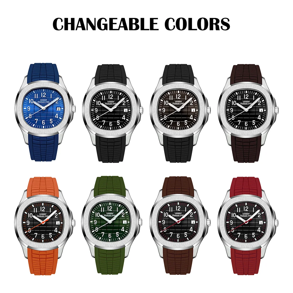 LIBERT Design New Luxury Men's Mechanical Watch Stainless Steel Digital Luminous Patek Top Brand Sapphire Glass Watch Reloj Hom