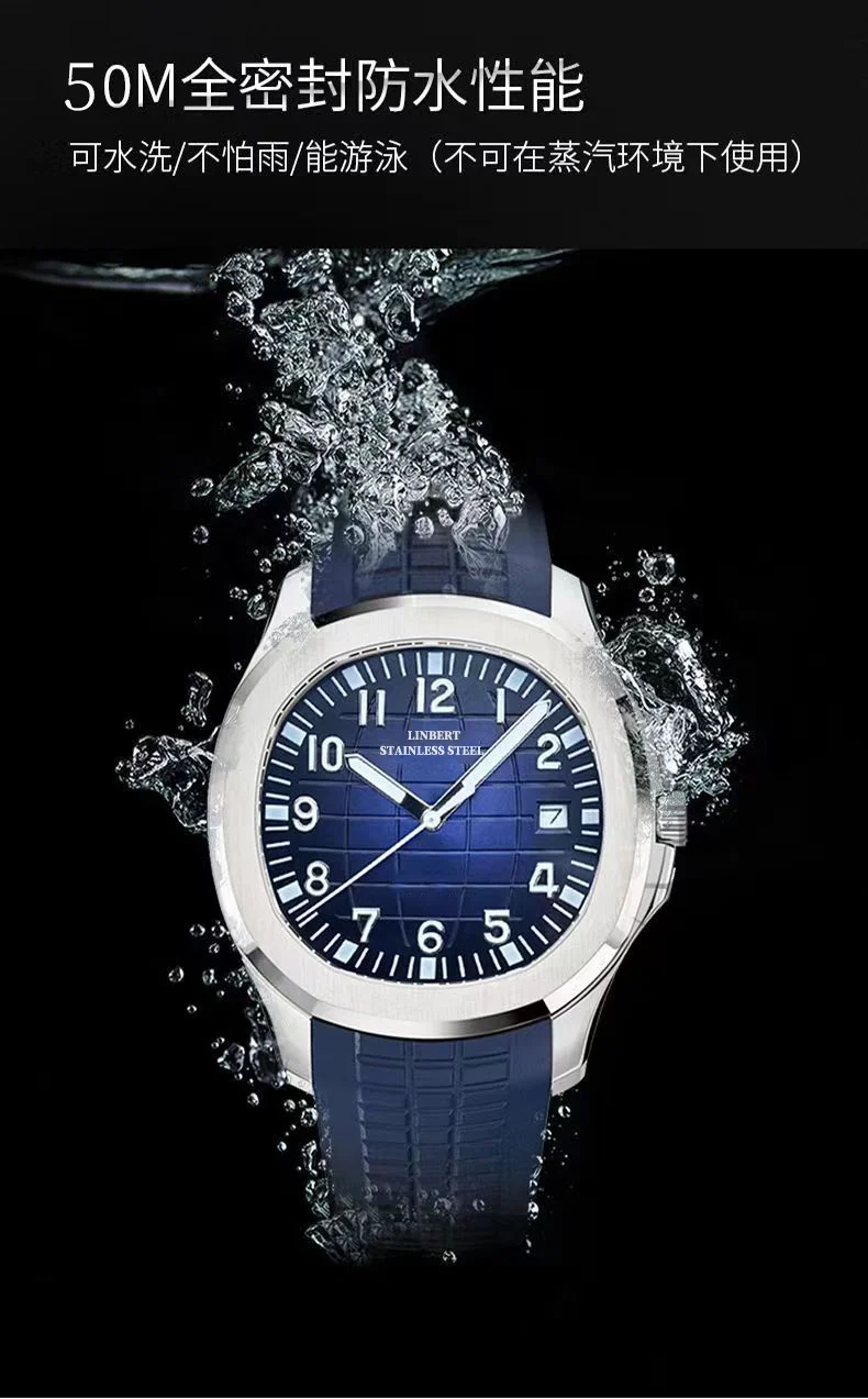 LIBERT Design New Luxury Men's Mechanical Watch Stainless Steel Digital Luminous Patek Top Brand Sapphire Glass Watch Reloj Hom