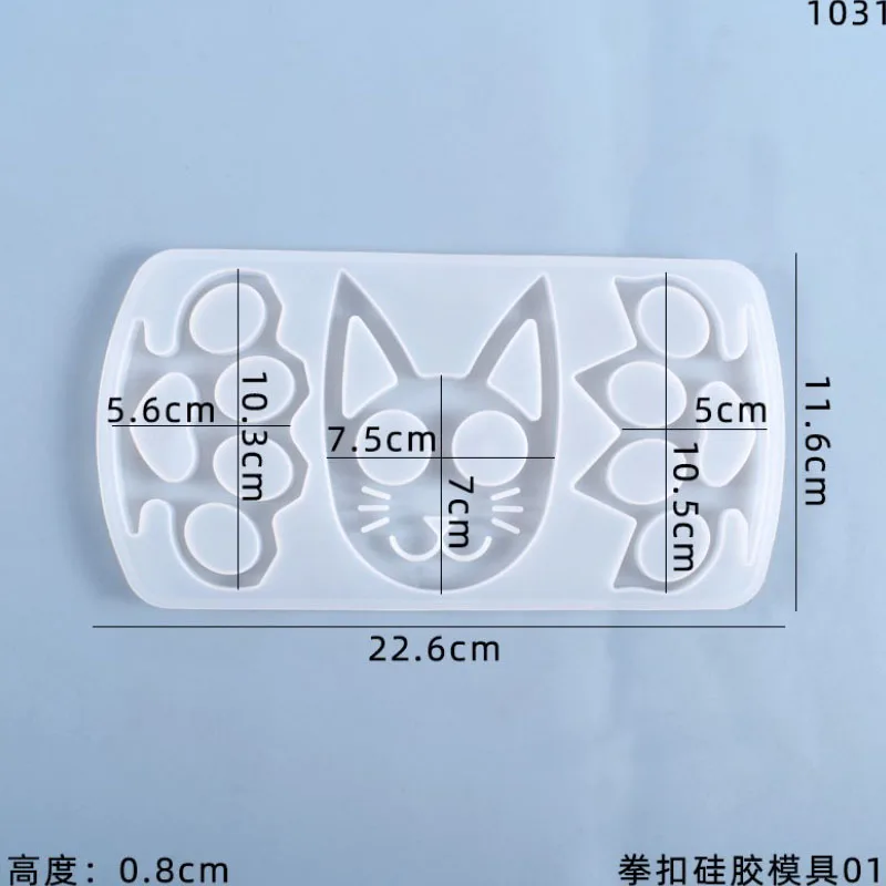 Transparent Silicone Mould Resin Decorative Craft DIY Christmas Owl Cat Pendant Self-defense Keychain Mold Epoxy Resin Molds for