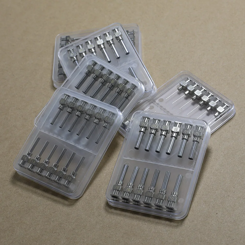 12pcs 1/2 Inch Stainless-Steel Needles Syringe Dispenser Dispensing Glue Tool 8 10 11 12 13 14 15 16 17 18 19 20 21 22 23 28 30G