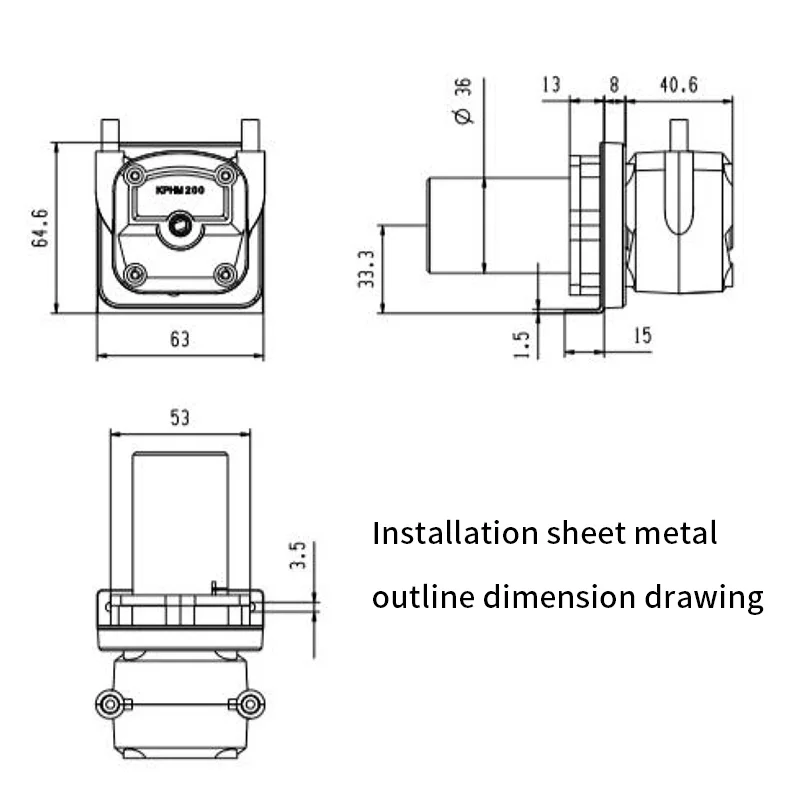 Kamoer KPHM400/KPHM200 Peristaltic Pump 200~400ml/min DC Motor Dosing Pump Cost-effective Self-priming Pump for Dispensing