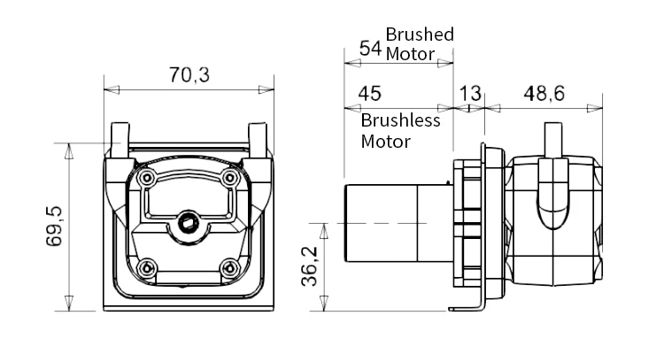 Kamoer KPHM400/KPHM200 Peristaltic Pump 200~400ml/min DC Motor Dosing Pump Cost-effective Self-priming Pump for Dispensing