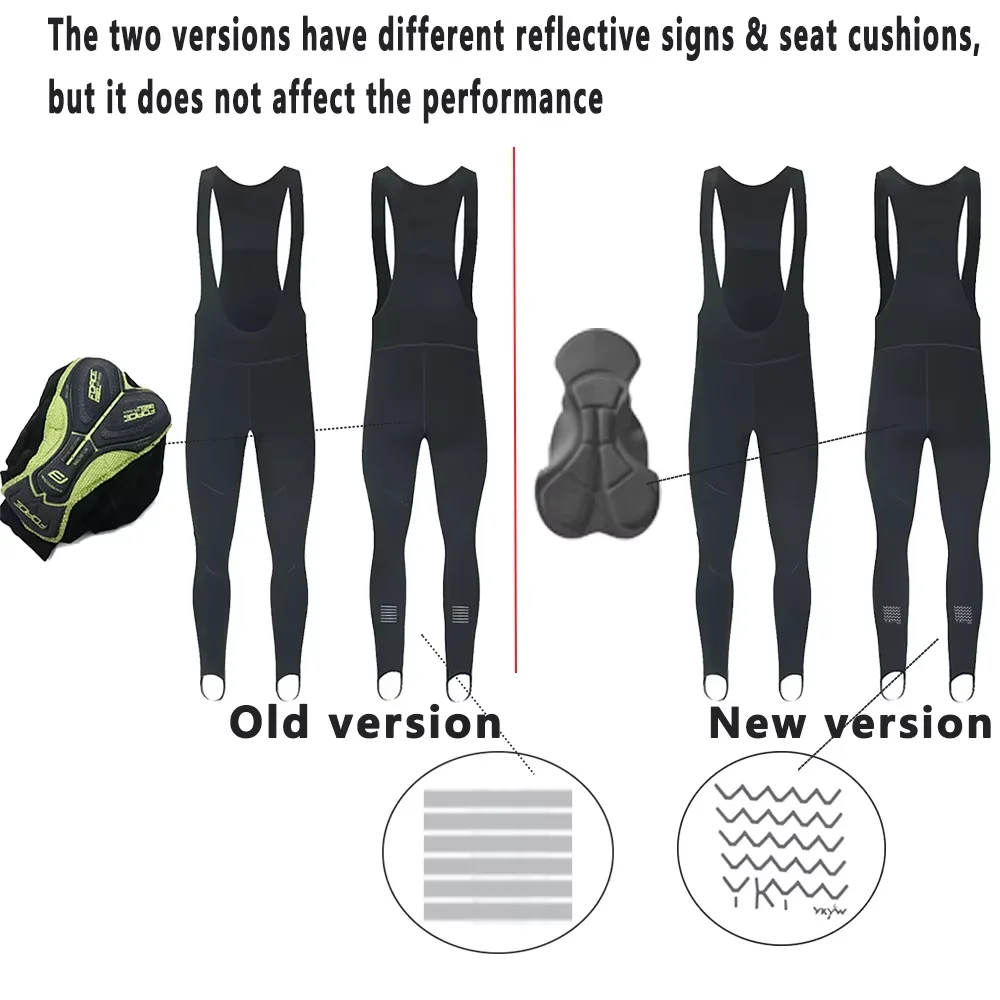 YKYWBIKE Cycling Bib Trousers Winter Thermal Mountain Bike Long Pants Breathable Bicycle Tights 3D Gel Pad Shorts Keep Warm