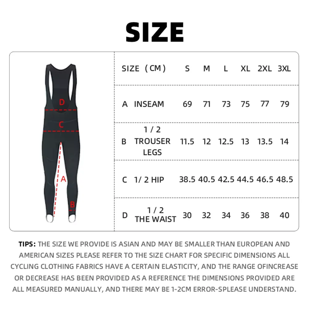 YKYWBIKE Cycling Bib Trousers Winter Thermal Mountain Bike Long Pants Breathable Bicycle Tights 3D Gel Pad Shorts Keep Warm