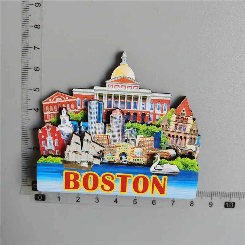 USA Fridge Magnet Boston Tourist Souvenirs Baseball Gloves Alaska Hawaii Seattle Yellow stone Collection Gifts Home Decoration