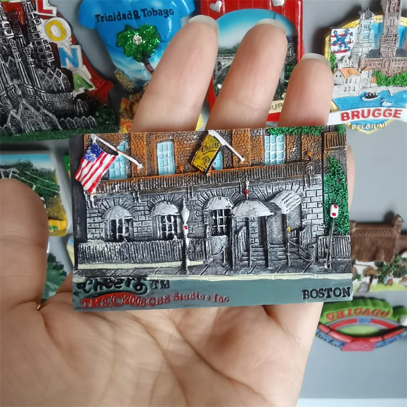 USA Fridge Magnet Boston Tourist Souvenirs Baseball Gloves Alaska Hawaii Seattle Yellow stone Collection Gifts Home Decoration