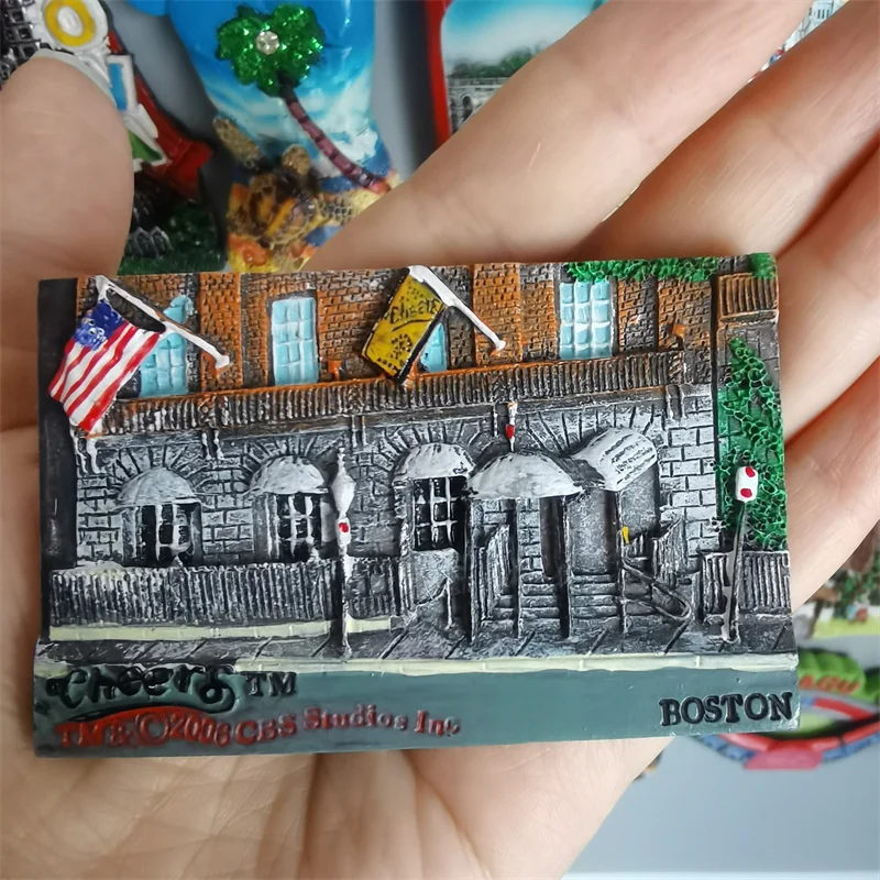 USA Fridge Magnet Boston Tourist Souvenirs Baseball Gloves Alaska Hawaii Seattle Yellow stone Collection Gifts Home Decoration