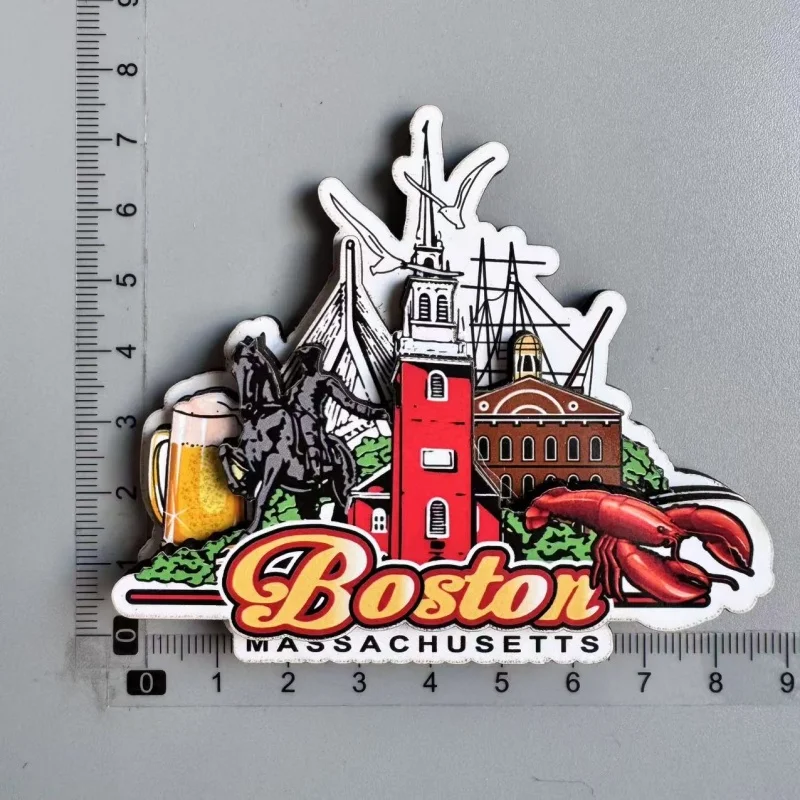 USA Fridge Magnet Boston Tourist Souvenirs Baseball Gloves Alaska Hawaii Seattle Yellow stone Collection Gifts Home Decoration