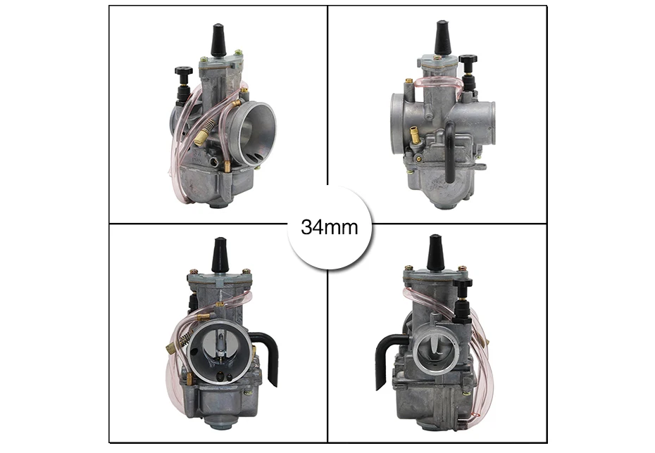 Sclmotos- PWK 21 24 26 28 30 32 34mm KEIHI KOSO Carburetor Carb With Power Jet 2T 4T For Yamaha For Kawasaki Cafe Racer Moped