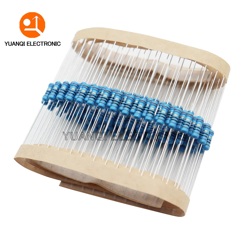 50pcs 1/2W Metal film resistor 0R-4.7M 0.1R 150R 200R 240R 470R 1K 2.4K 4.7K 10K 24K 51K 750K 0.1 0.22 100 300 470 ohms 0.5W