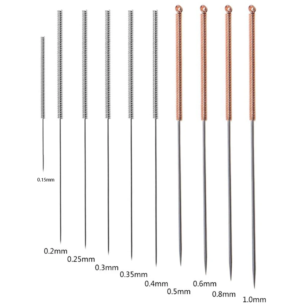 10ps Stainless Steel Cleaning Needle Nozzle for Drills 0.2/0.3/0.4/0.5/0.6-1.2mm PCB Drill Bit Drill 3D Printer Parts