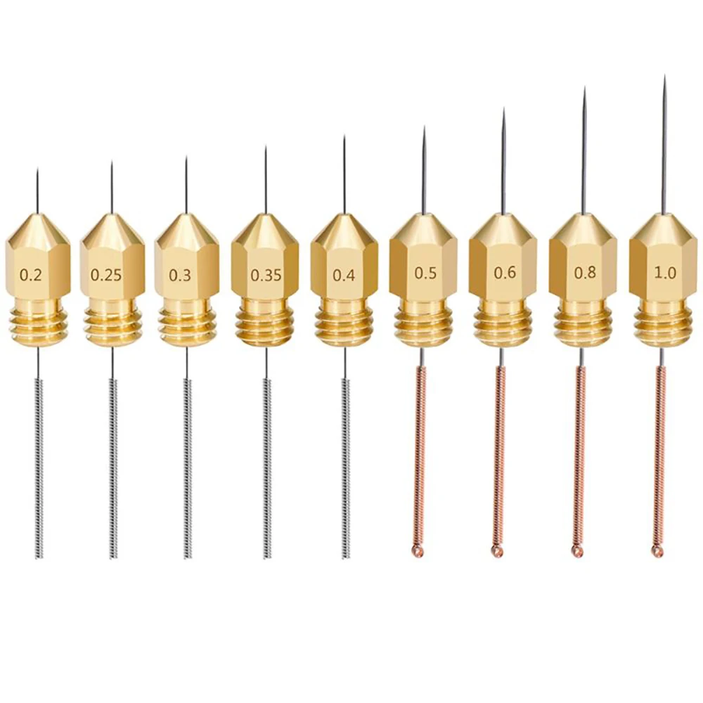 10ps Stainless Steel Cleaning Needle Nozzle for Drills 0.2/0.3/0.4/0.5/0.6-1.2mm PCB Drill Bit Drill 3D Printer Parts