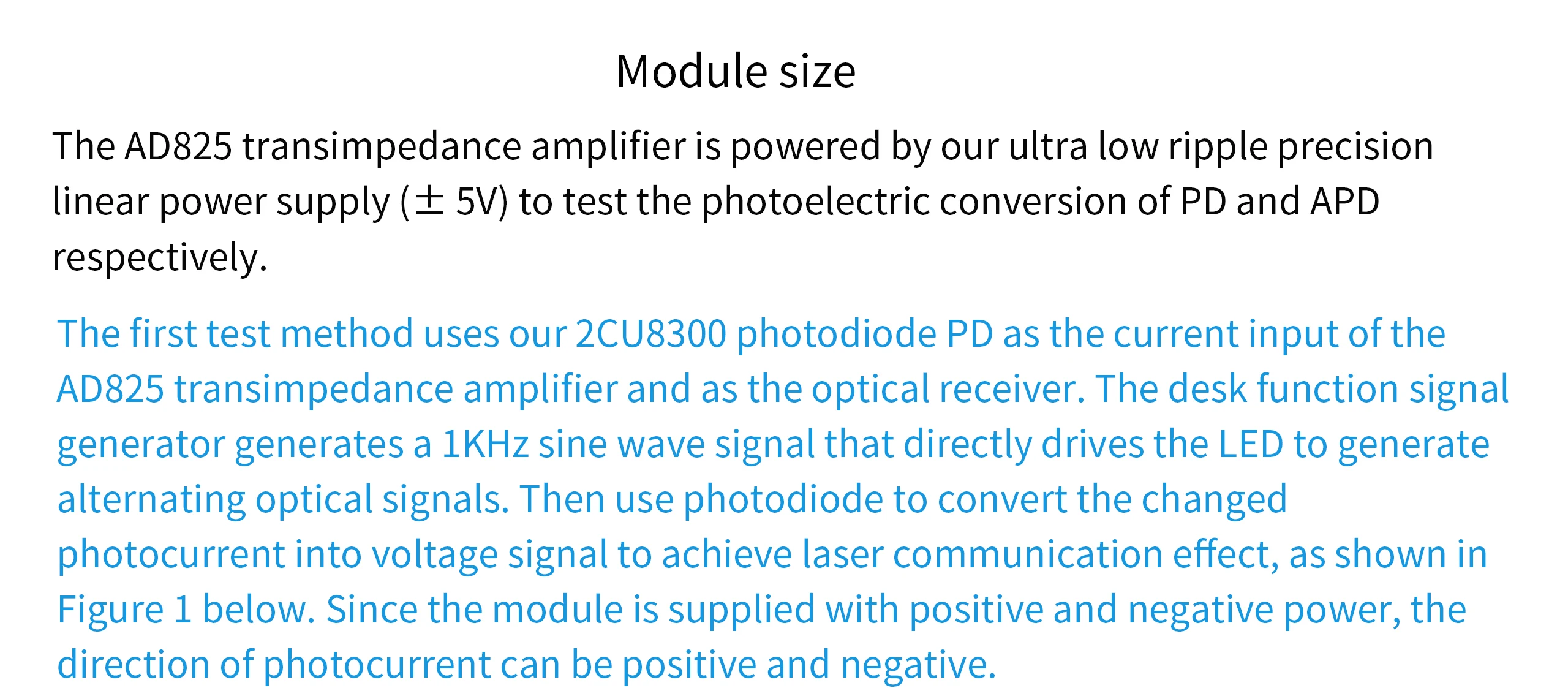TIA Photoelectric I-V Module, High Speed JFET Input Transimpedance Amplifier DIY Kit, for APD PIN Detector, OPA657/AD825/OPA847