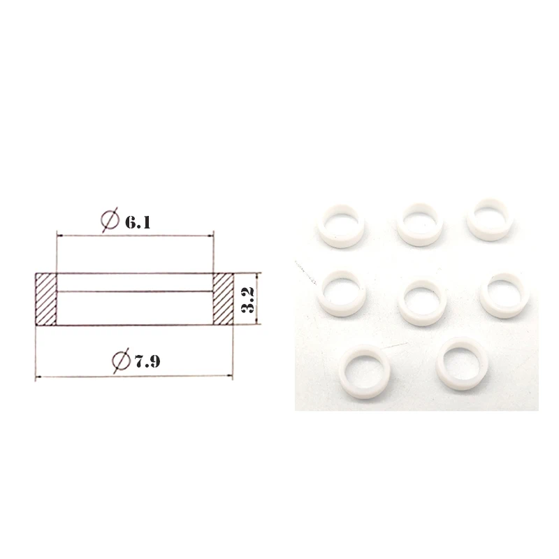 50/100PCS 16450R9PA01 Wholesale Price GDI Fuel Injector 22035 PTFE Seals for Fuel Injector Repair Kit Fit for Nissan Audi VW Car