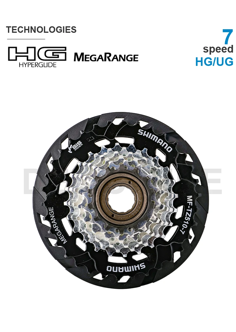 SHIMANO TOURNEY MF-TZ500 MF-TZ510 7 Speed Mountain Bike MULTIPLE Freewheel Metal Thread Sprocket 14-28/34T Original Parts