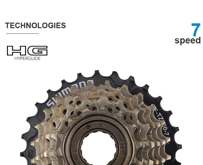 SHIMANO TOURNEY MF-TZ500 MF-TZ510 7 Speed Mountain Bike MULTIPLE Freewheel Metal Thread Sprocket 14-28/34T Original Parts