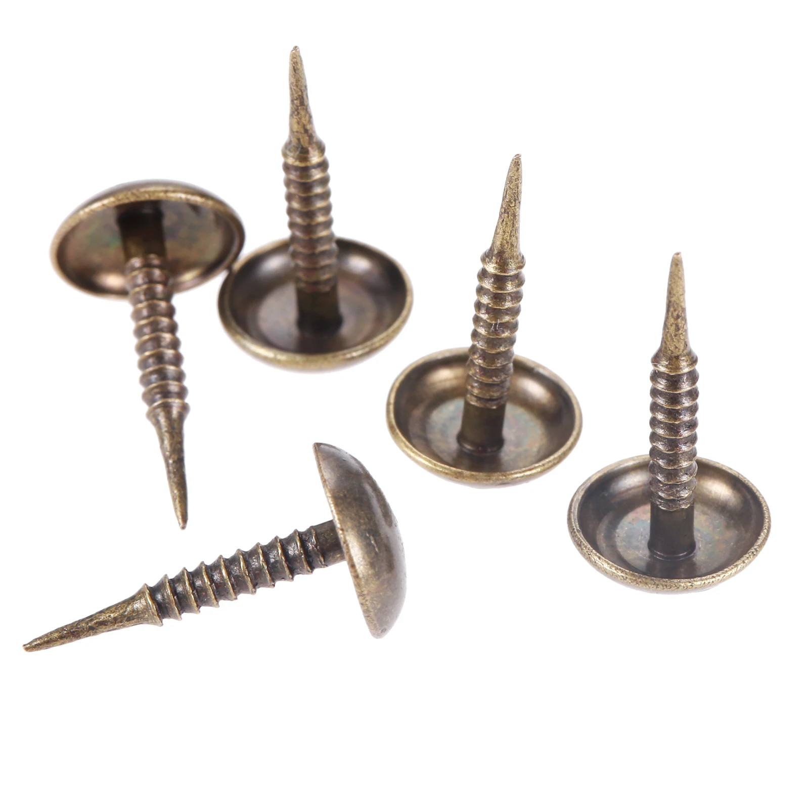 100Pcs Antique Bronze Zinc Alloy Nail Jewelry Wood Box Sofa Furniture Tack Stud Pushpin Doornail Furniture Hardware Decor 8*15mm