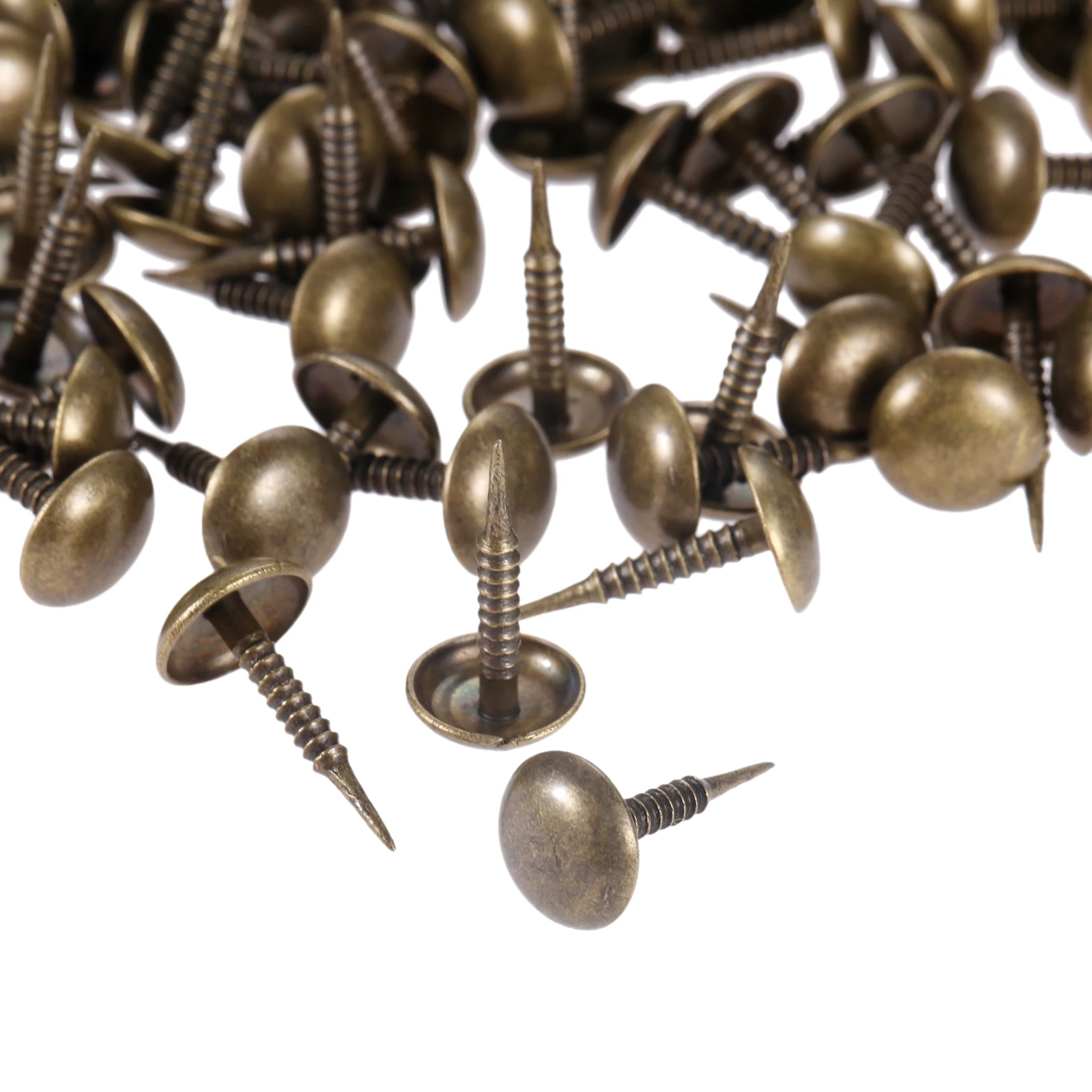 100Pcs Antique Bronze Zinc Alloy Nail Jewelry Wood Box Sofa Furniture Tack Stud Pushpin Doornail Furniture Hardware Decor 8*15mm