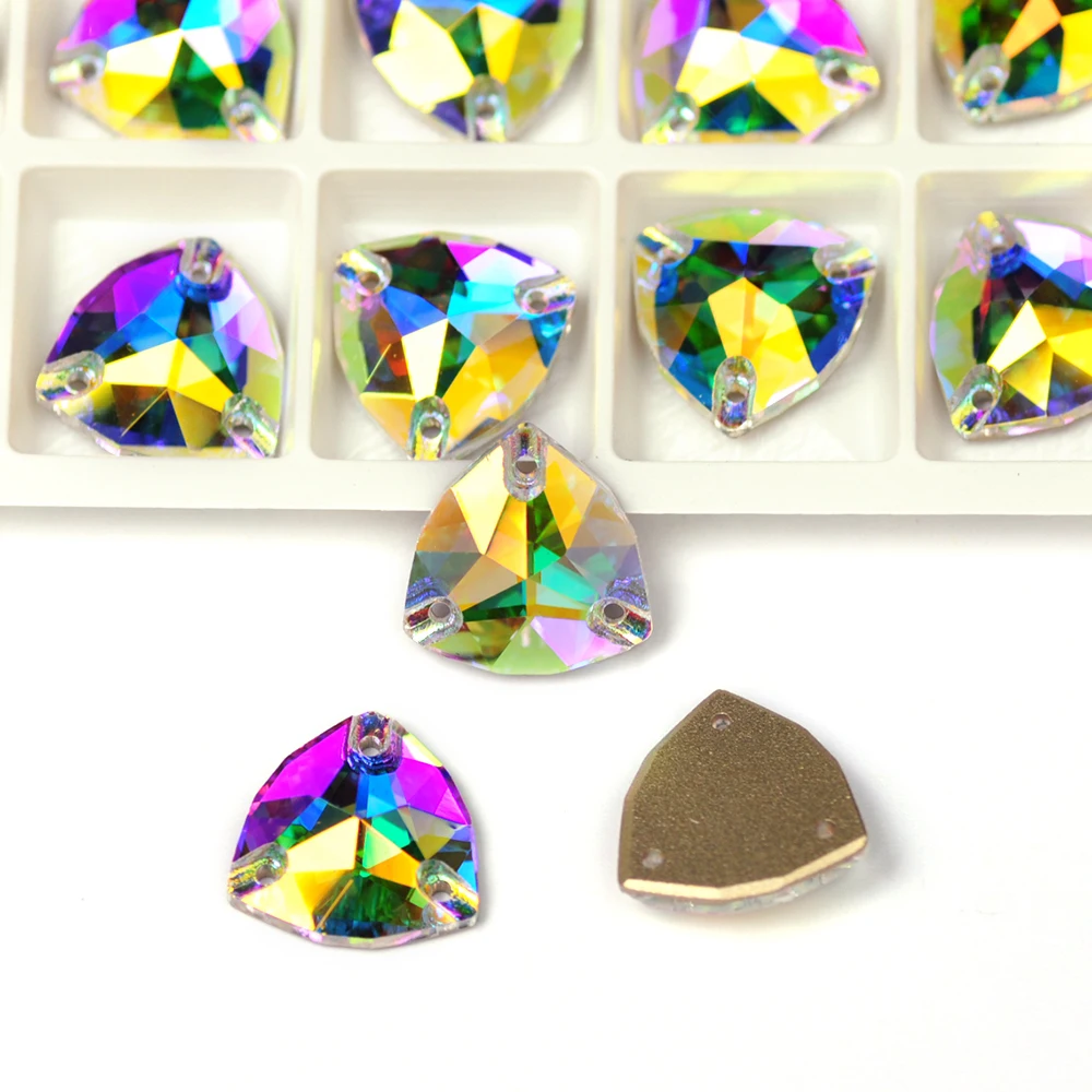Mix Colors Crystal Trilliant Strass Sew on Stones K9 Glass Crystal Craft Sewing Rhinestones for Wedding Dresses Decoration