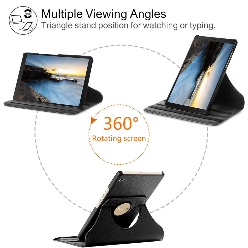 For Samsung Galaxy Tab A 8.0inch 2019 T290 T295 T297 360 Degree Rotating Stand Holder Tablet Cover Protective Shell For SM-T295