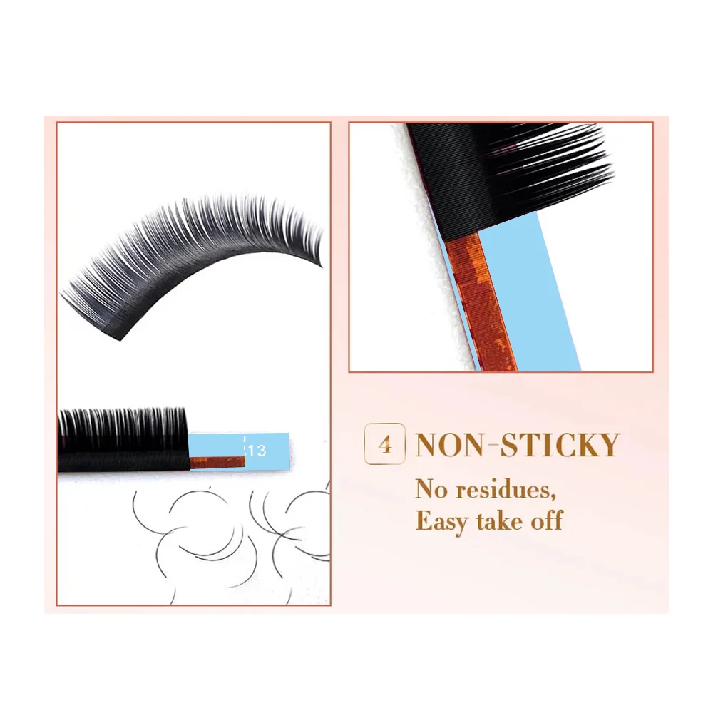 MASSCAKU Wholesale Price Eyelash Extensions for Salon Soft Thin Tip Length 7-20mm Eyelash Lash Supplies