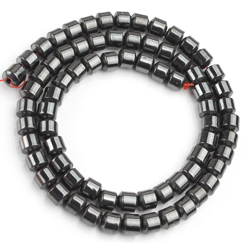 AAA+ Color Retention Gold-Plated Hematite Beads Natural Stone Round Cube Spacer Loose Beads for jewelry Making DIY Bracelet 15''