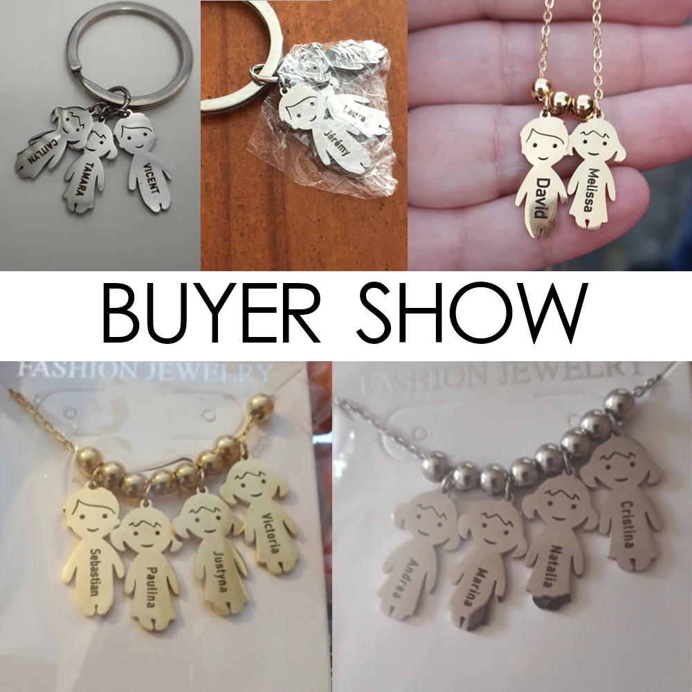Boy Girl Couple Mother Kid Gift Personalized Keychain Custom Name Key Chain for Women Men Family Mom Dad Stainless Steel Jewelry
