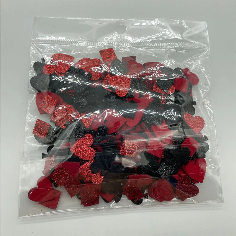 100pcs/200pcs Casino Poker Confetti Glitter Nonwoven Casino Party Table Scatters Playing Card Theme Birthday Party Decorations