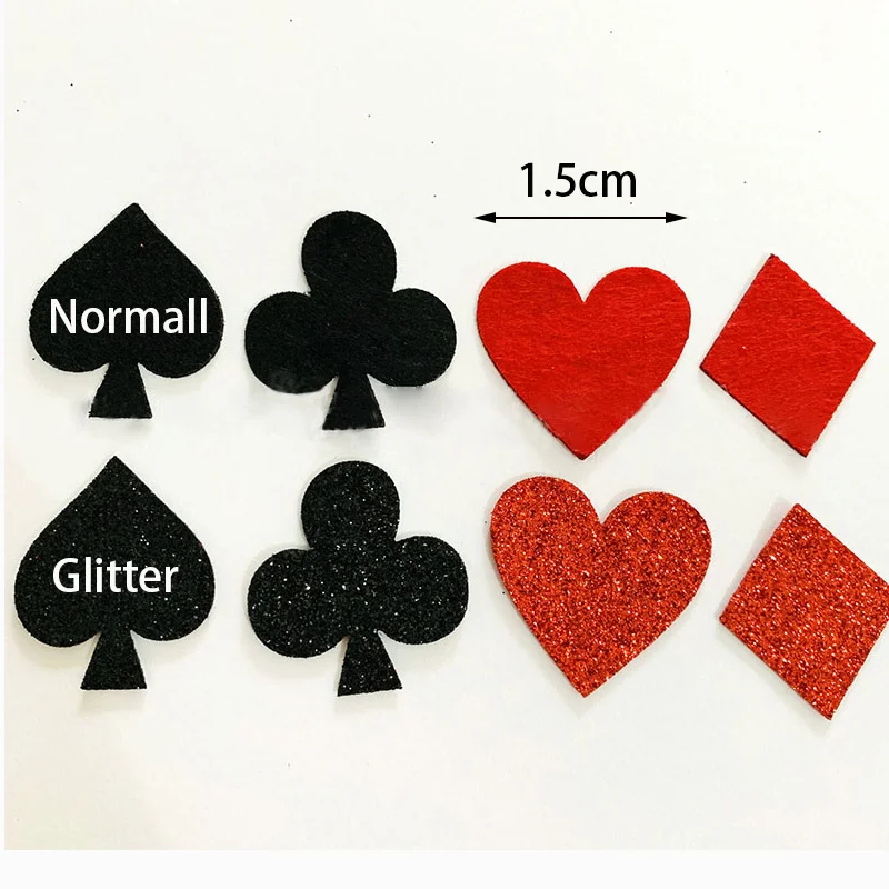 100pcs/200pcs Casino Poker Confetti Glitter Nonwoven Casino Party Table Scatters Playing Card Theme Birthday Party Decorations