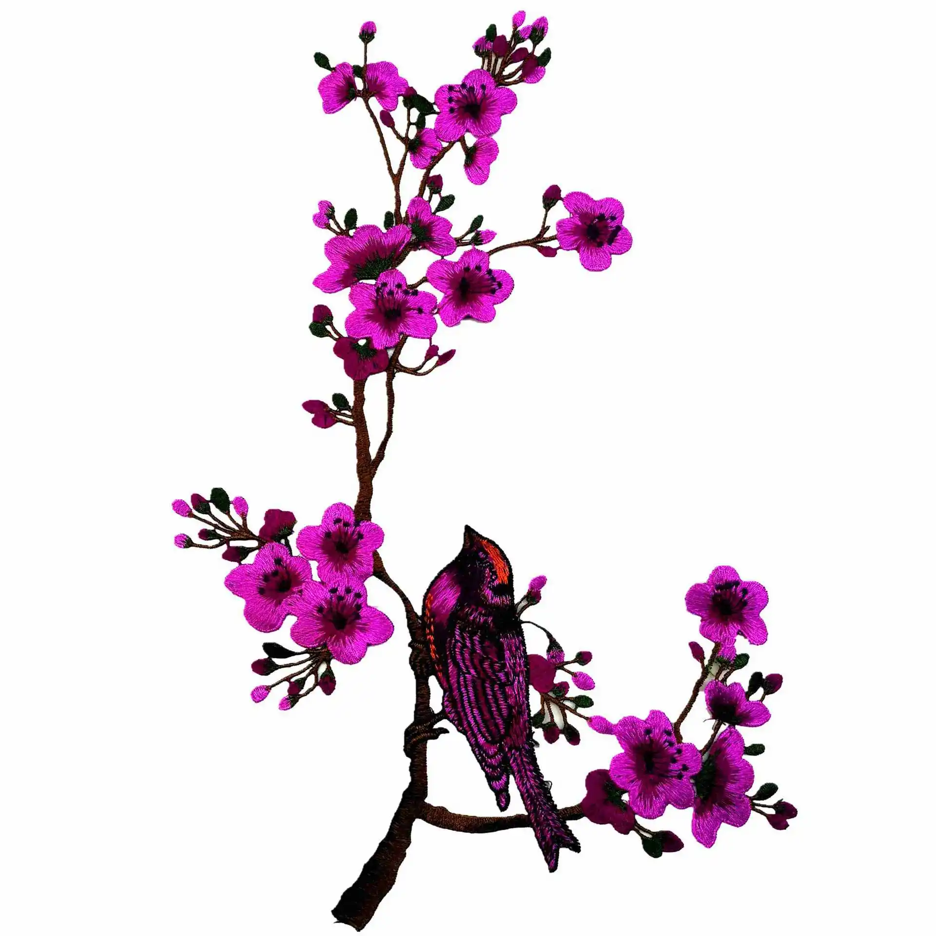 Dancing Bird Plum Blossom Water Soluble Embroidery Collar Flower Water Soluble Flower Cloth Stickers Sewing Accessories Cheongsa