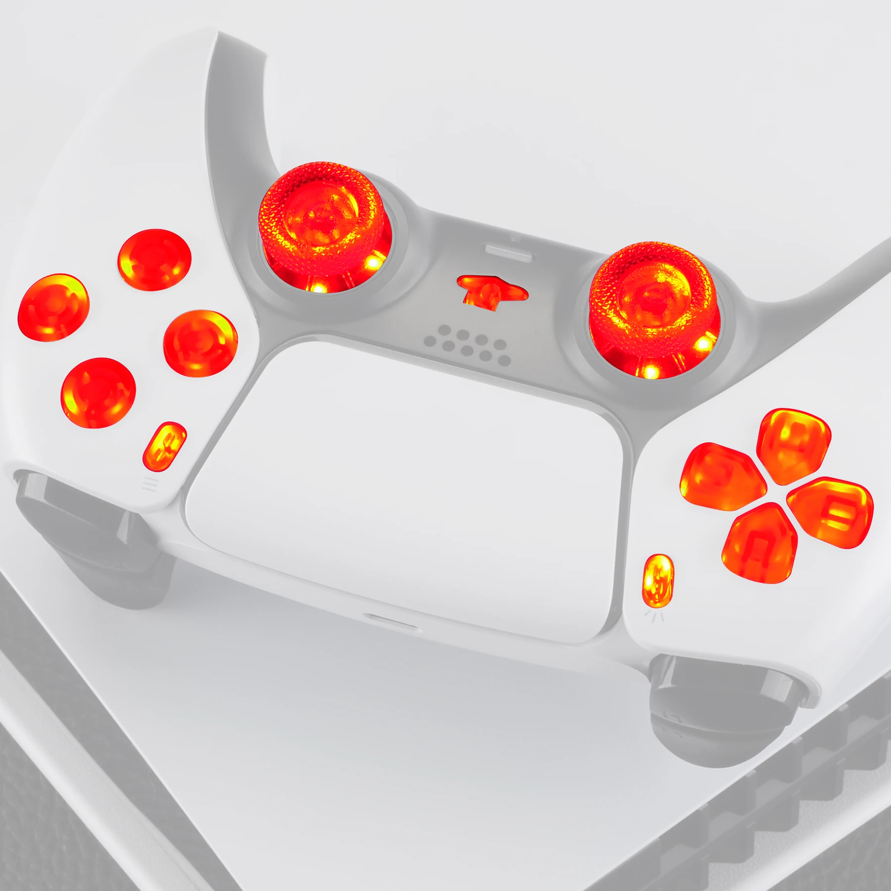 eXtremeRate Multi-Colors Luminated Dpad Thumbstick Share Home Face Buttons, DTF V3 LED Kit for PS5 Controller BDM-010 & BDM-020
