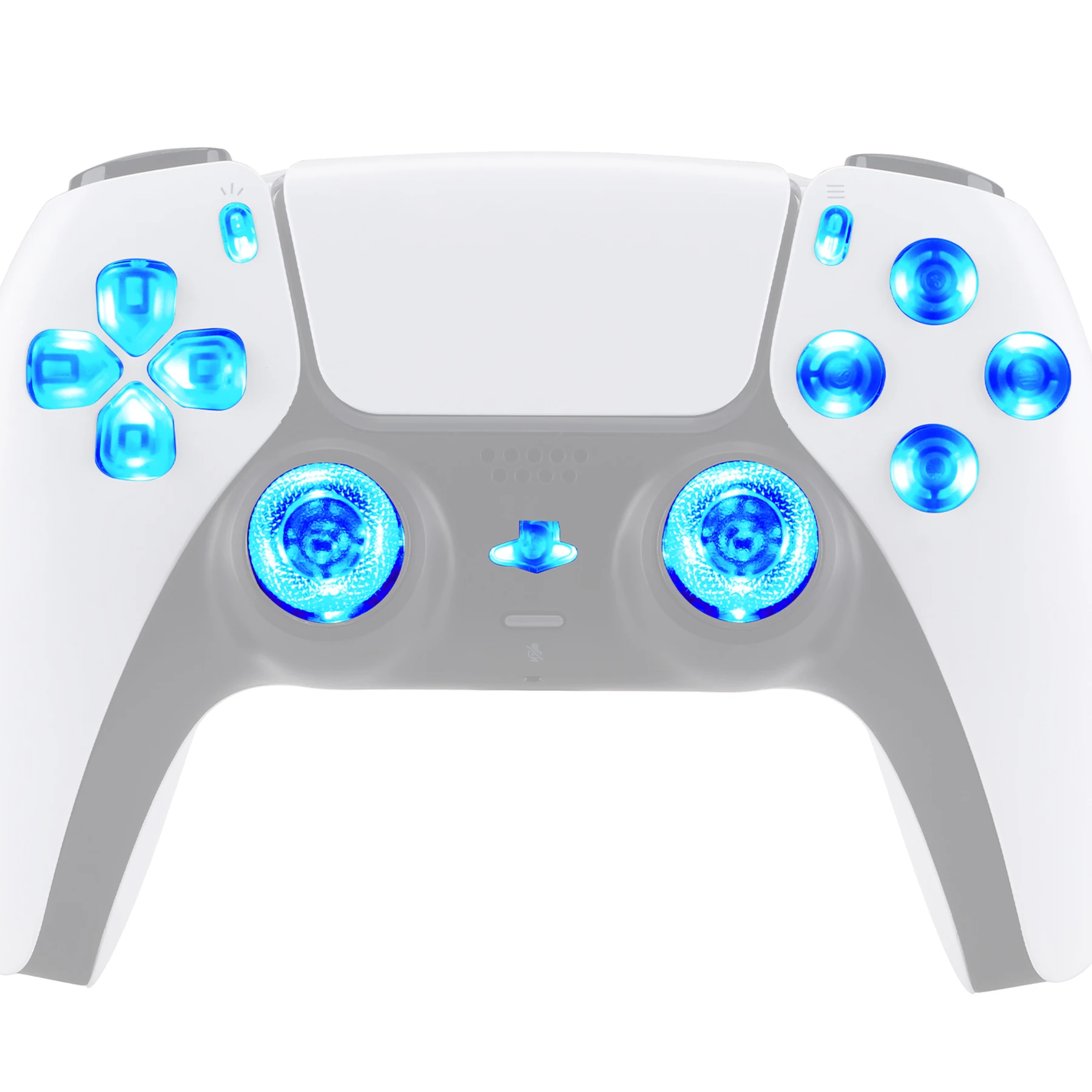 eXtremeRate Multi-Colors Luminated Dpad Thumbstick Share Home Face Buttons, DTF V3 LED Kit for PS5 Controller BDM-010 & BDM-020