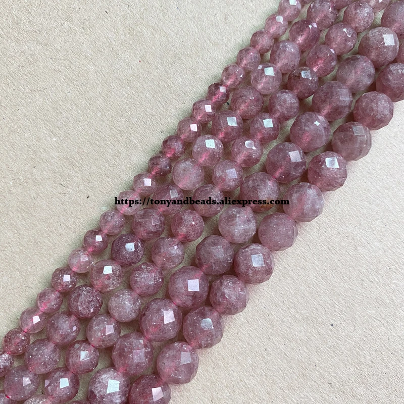 18 Styles Semi-precious Stone Diamond Cuts Faceted AA Quality Purple Amethyst 7" Round Loose Beads 6 8 10 mm