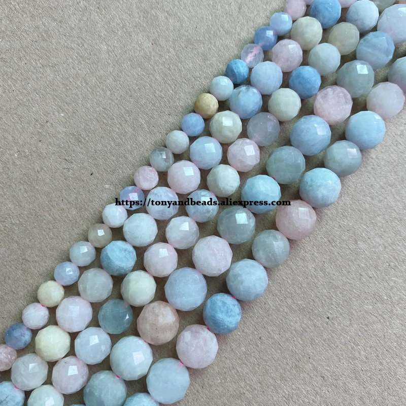 18 Styles Semi-precious Stone Diamond Cuts Faceted AA Quality Purple Amethyst 7" Round Loose Beads 6 8 10 mm