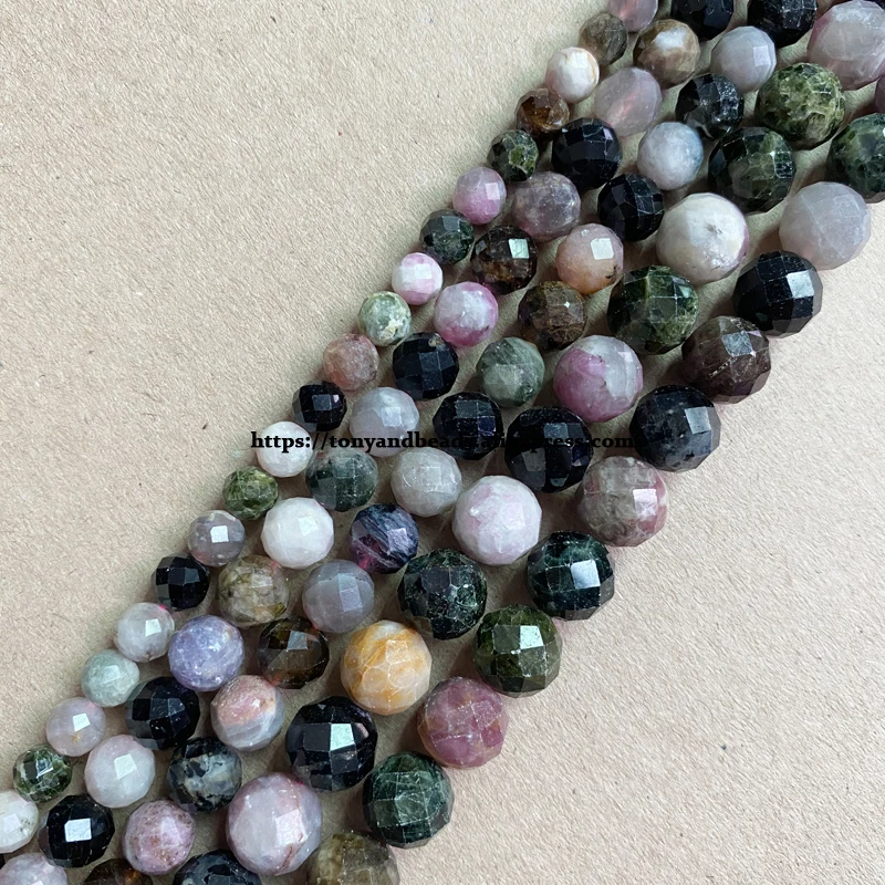 18 Styles Semi-precious Stone Diamond Cuts Faceted AA Quality Purple Amethyst 7" Round Loose Beads 6 8 10 mm