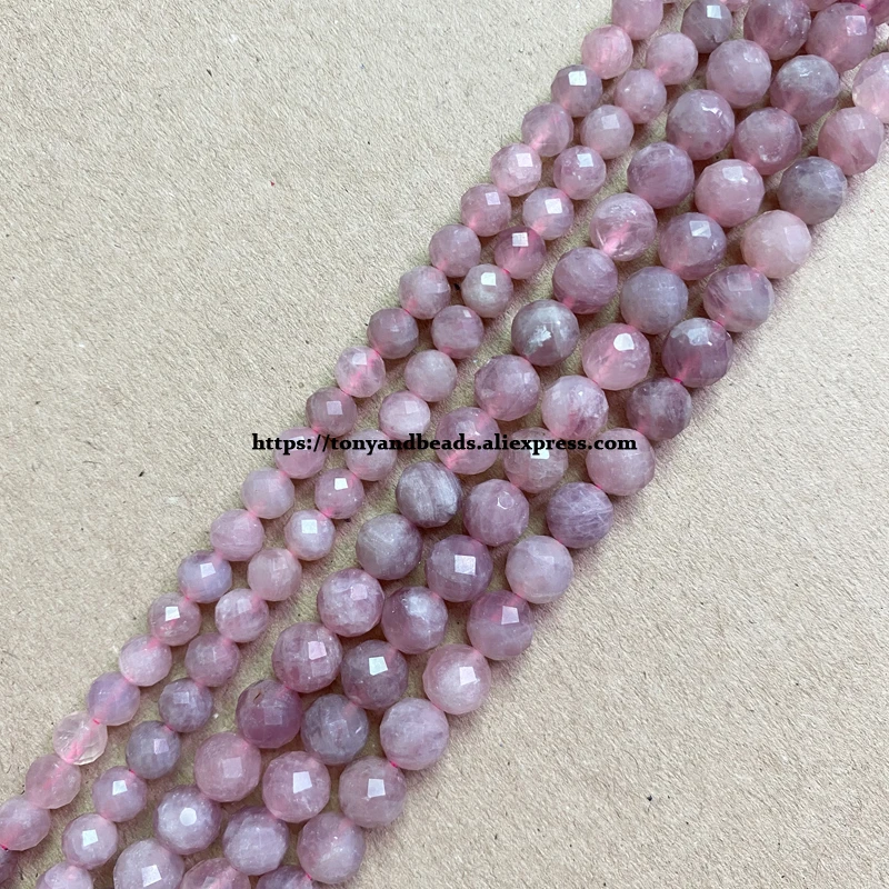 18 Styles Semi-precious Stone Diamond Cuts Faceted AA Quality Purple Amethyst 7" Round Loose Beads 6 8 10 mm