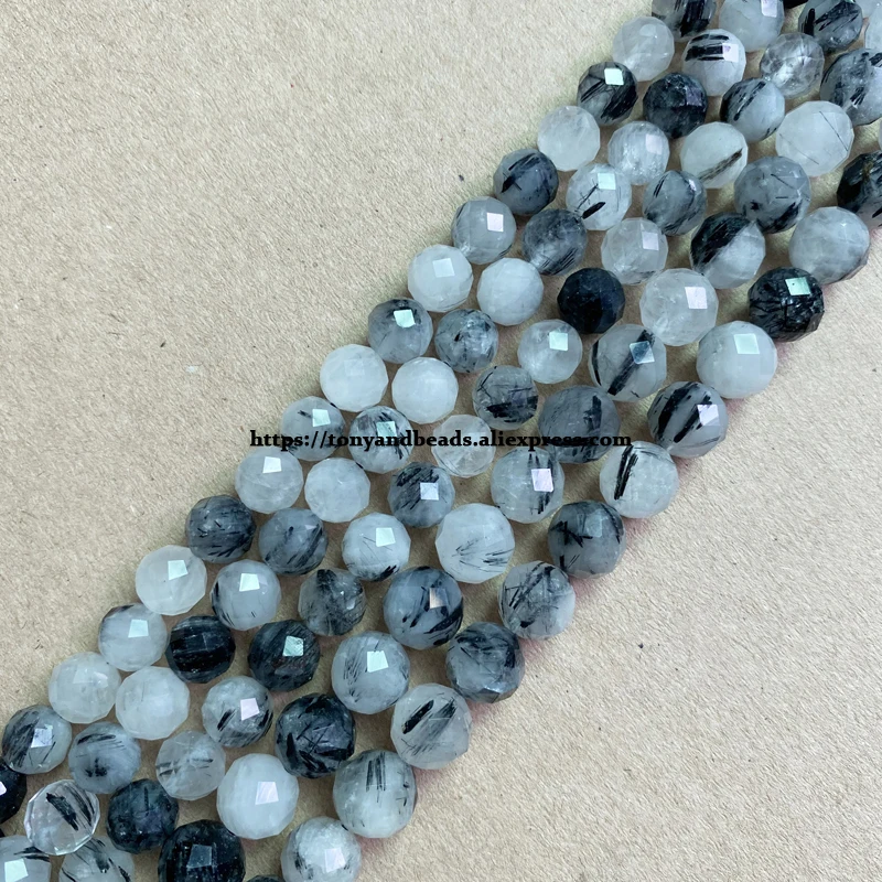 18 Styles Semi-precious Stone Diamond Cuts Faceted AA Quality Purple Amethyst 7" Round Loose Beads 6 8 10 mm