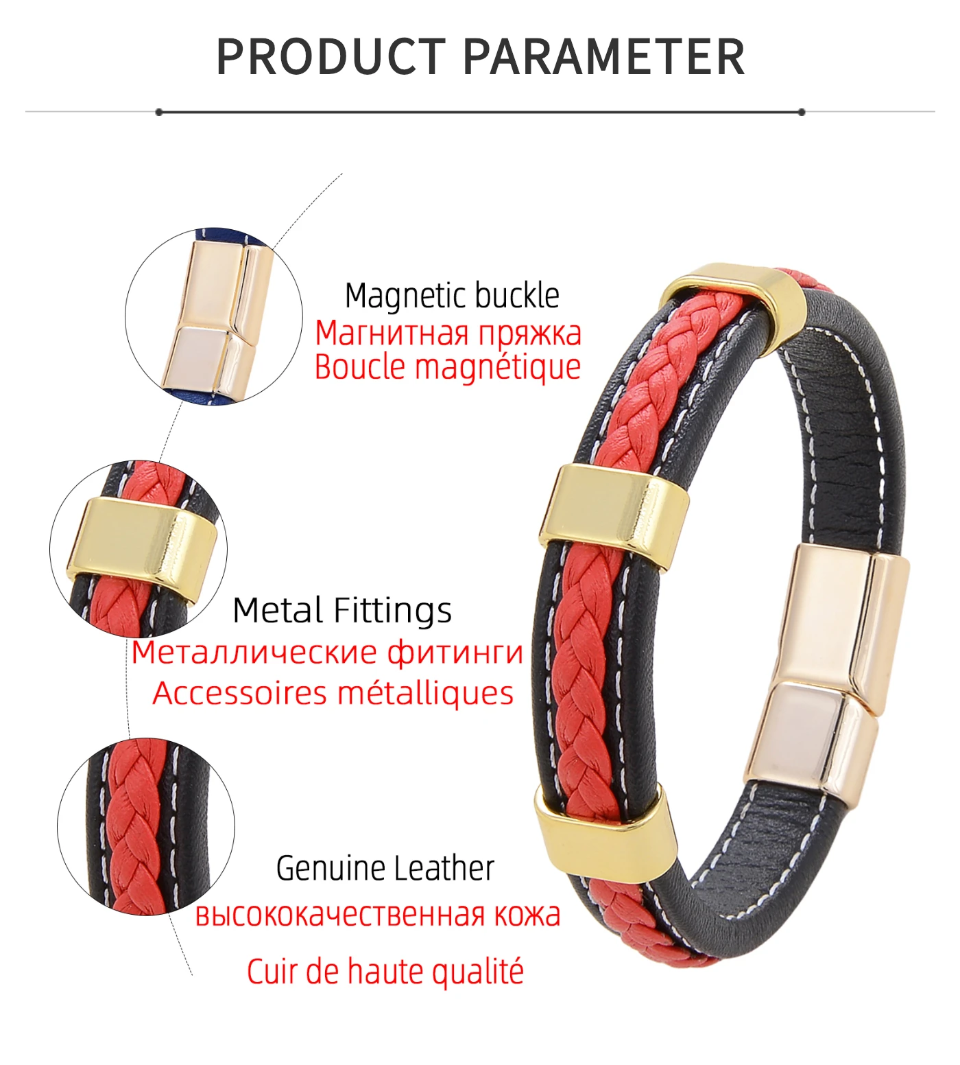 Classic Braided Leather Bracelet For Women Zinc Alloy Metal Mens Jewelry Bracelets Femme Accessories 2021 браслет мужской