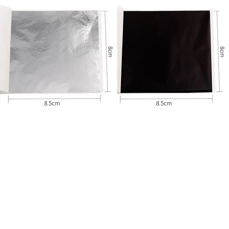 100pcs/10colors Sheet Rose Red Gold Leaf Imitation Sliver Foil Papers DIY Art Crafts Design Packaging Material Food Decor