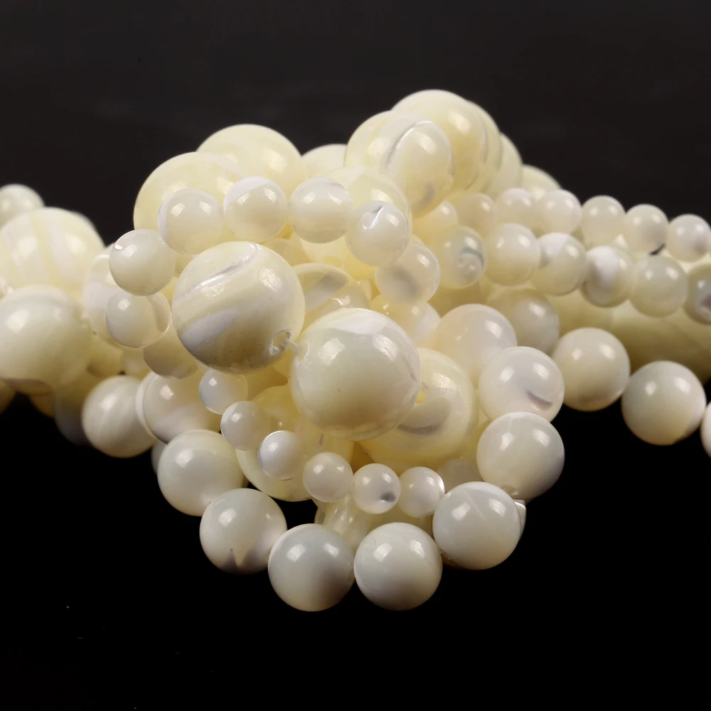 Natural Sea Shell White Horseshoe Snail Loose Spacer Beads For Jewelry Making DIY Bracelet Necklace Handmade 4/6/8/10/12mm