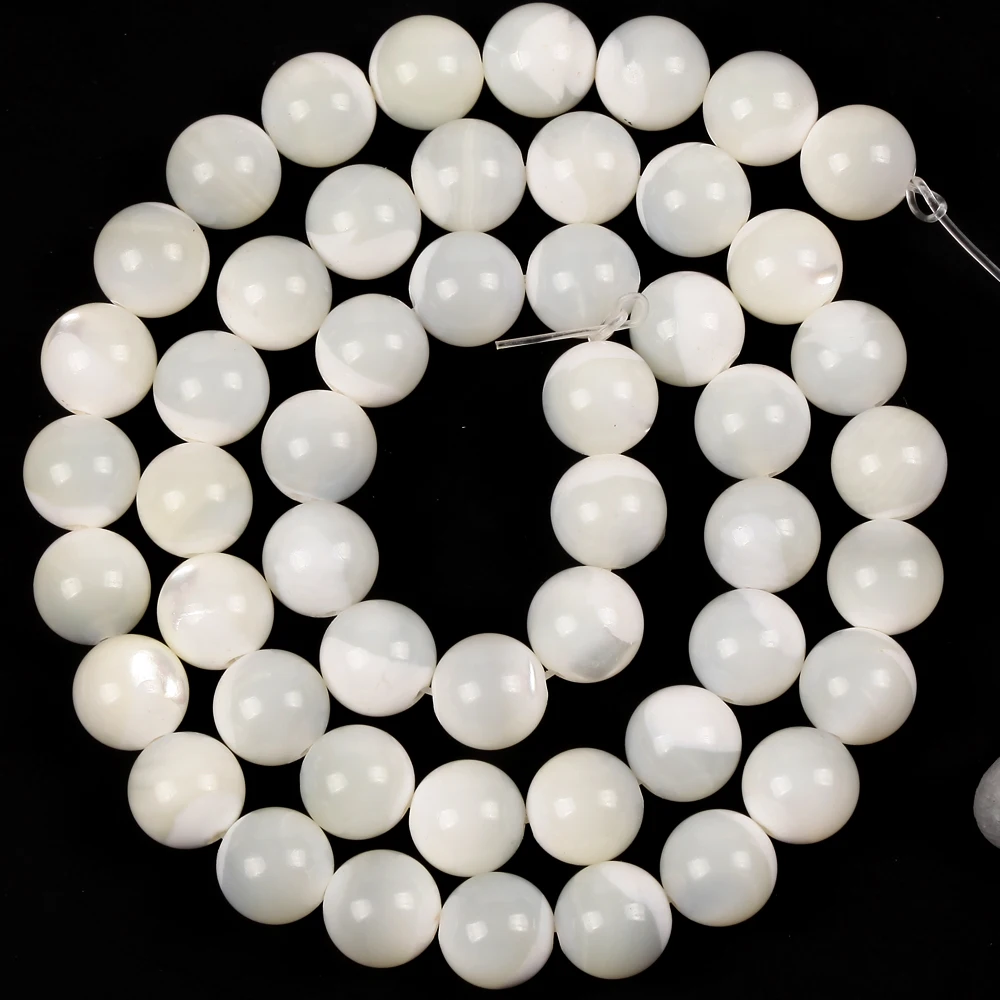 Natural Sea Shell White Horseshoe Snail Loose Spacer Beads For Jewelry Making DIY Bracelet Necklace Handmade 4/6/8/10/12mm