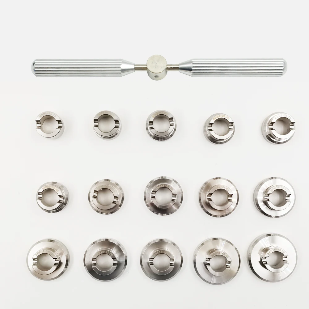 15PCS Watch Back Opener Dies Kit Wrench Type Professional Watch Repair Tools Watch Case Cover Opene Close Tools For Watchmakers