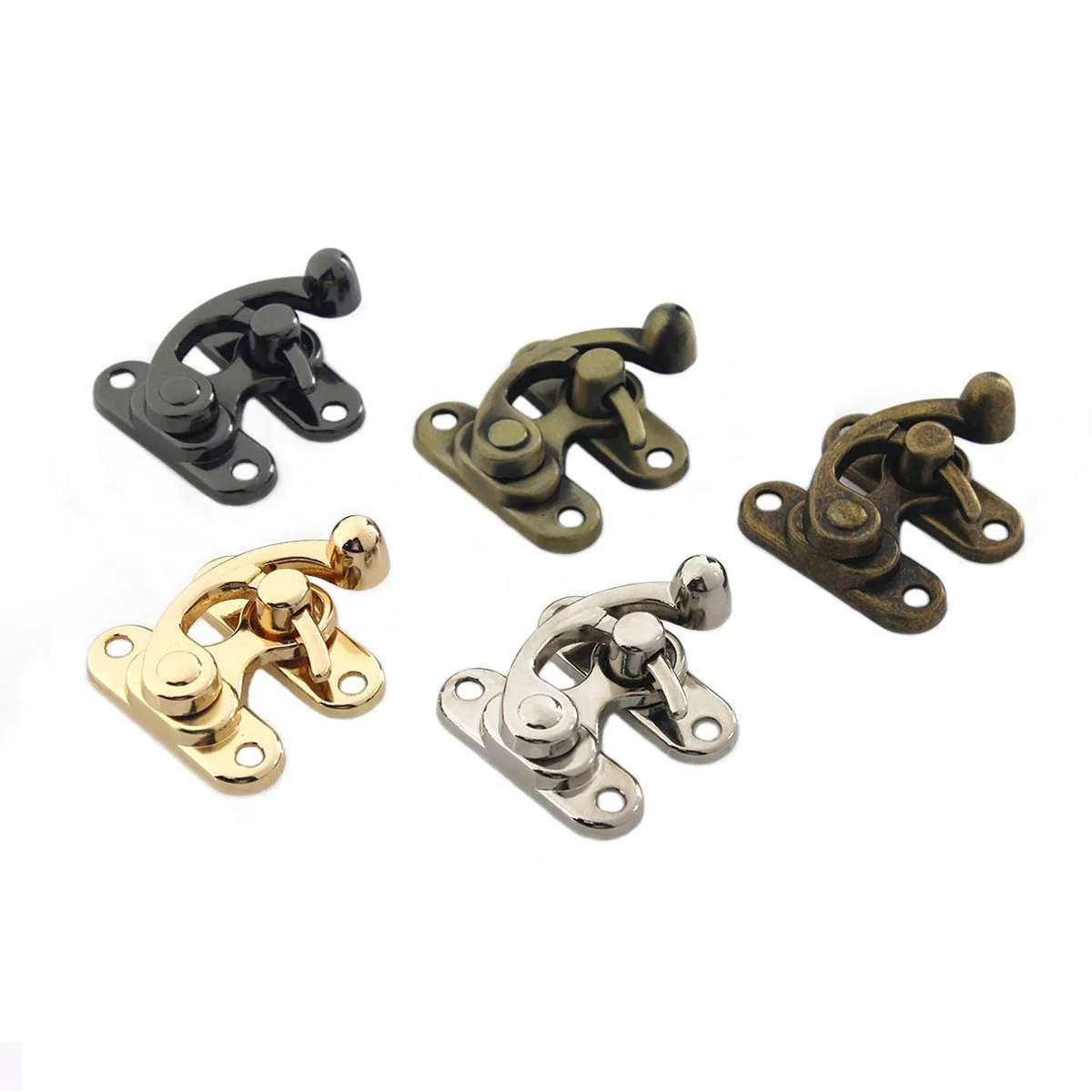 1Piece Metal Swing Lock Latch Lock Vintage Box Closure Clasp Buckle for DIY Bags Luggage Handbags Furniture Hardware Accessories