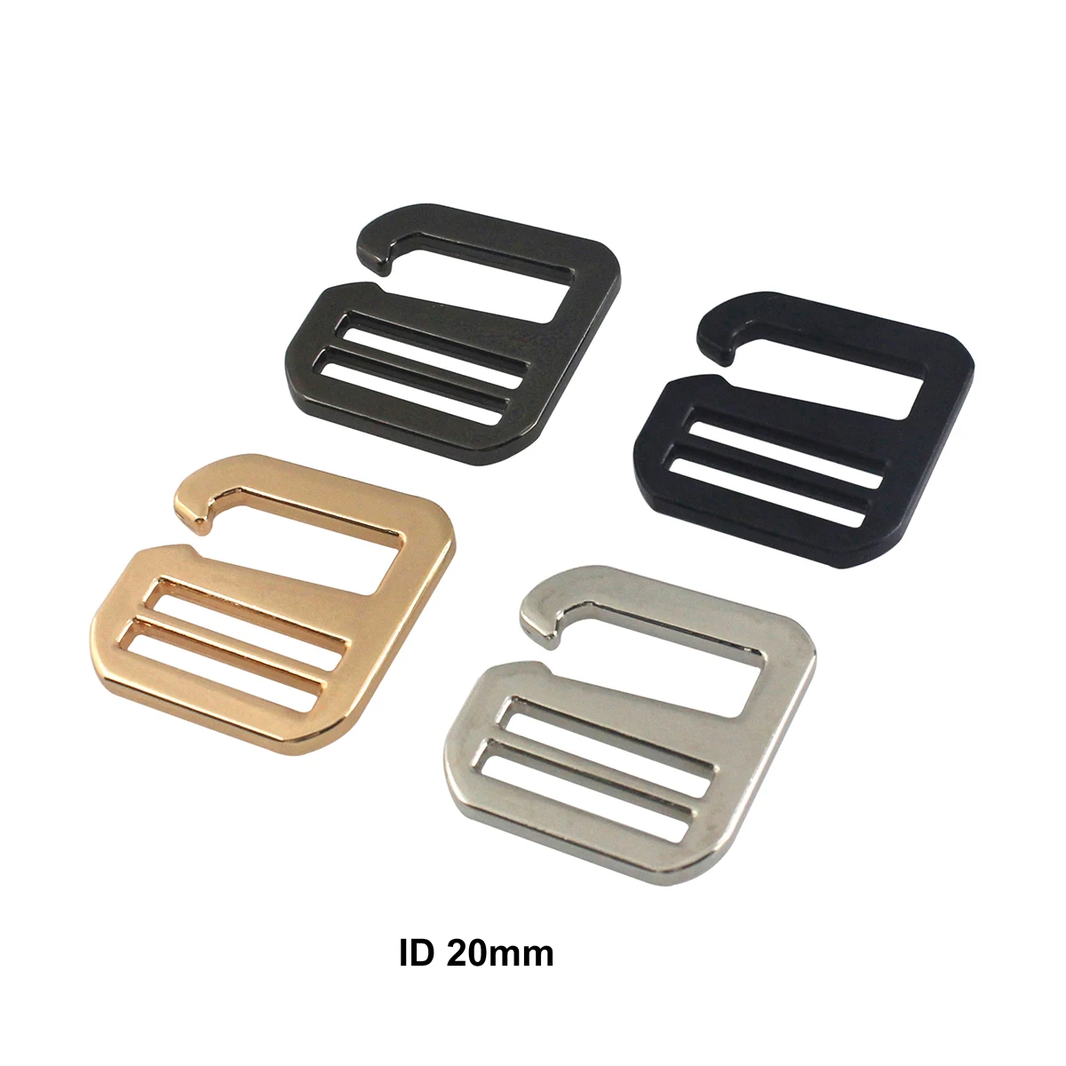 1pcs Metal Middle Center Bar Adjuster Buckle Fashion 6 Word Hook Clasp for DIY Leather Craft Bag Backpack Shoulder Strap Belt