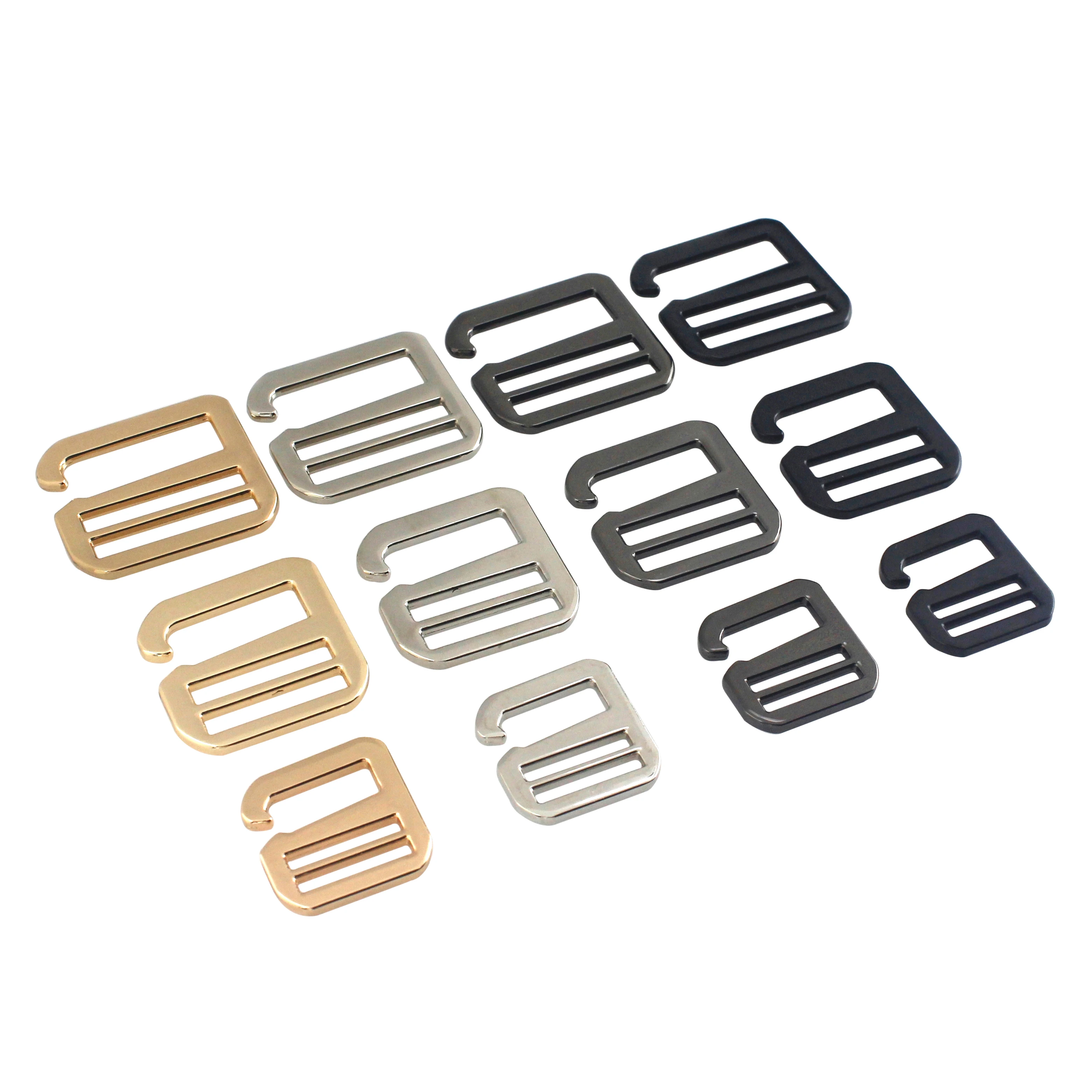 1pcs Metal Middle Center Bar Adjuster Buckle Fashion 6 Word Hook Clasp for DIY Leather Craft Bag Backpack Shoulder Strap Belt