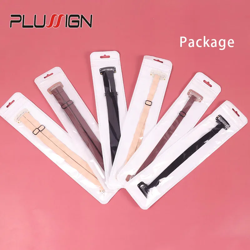 Black Blonde Lifed Eyes Band With Clips Adjustable Long Size Elastic Band For Hair Clip Stretch Straps Rubber Band With Clip